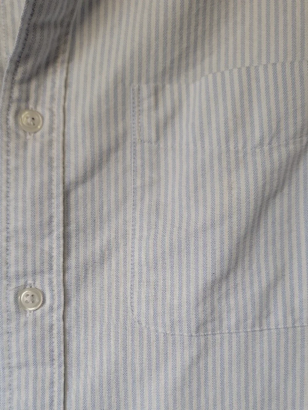 J. Crew Men's Light Blue Pinstripe Dress Shirt